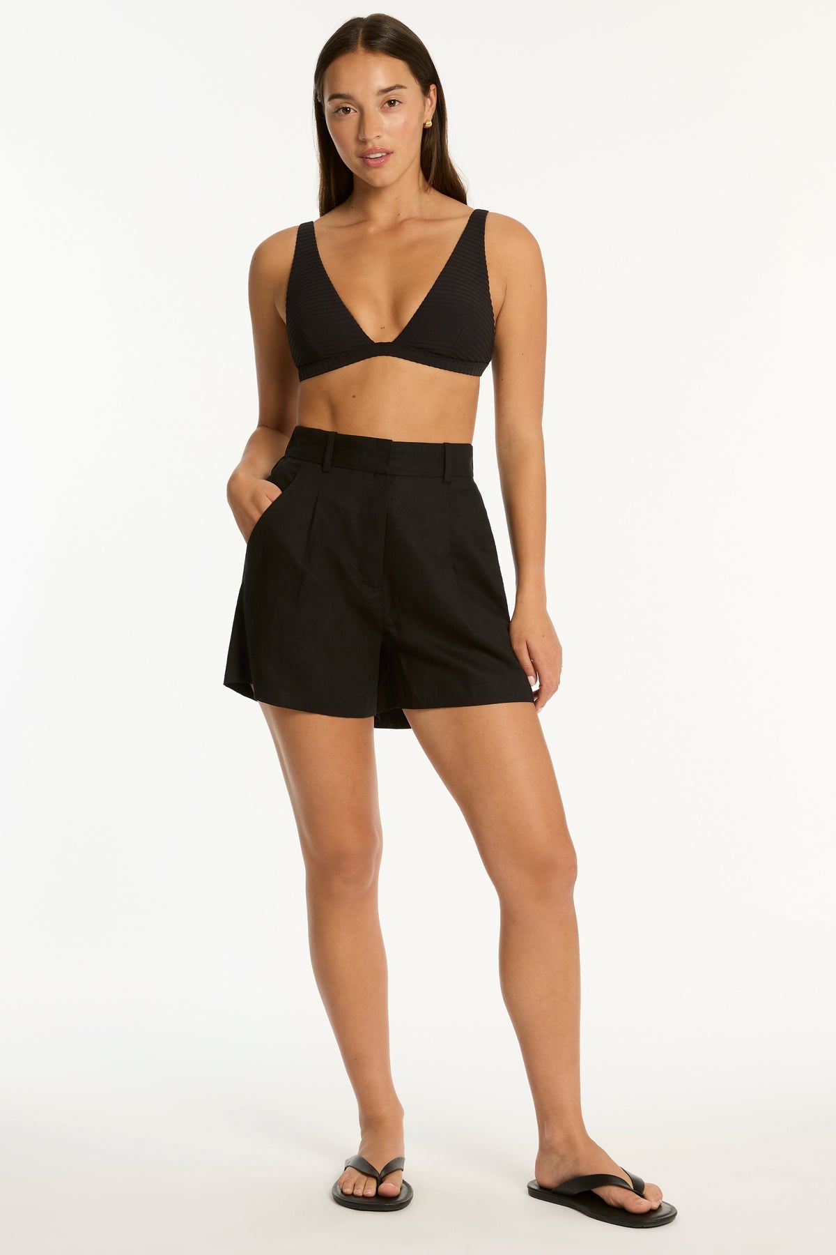 SEA LEVEL SHORE LINEN BOAT SHORT