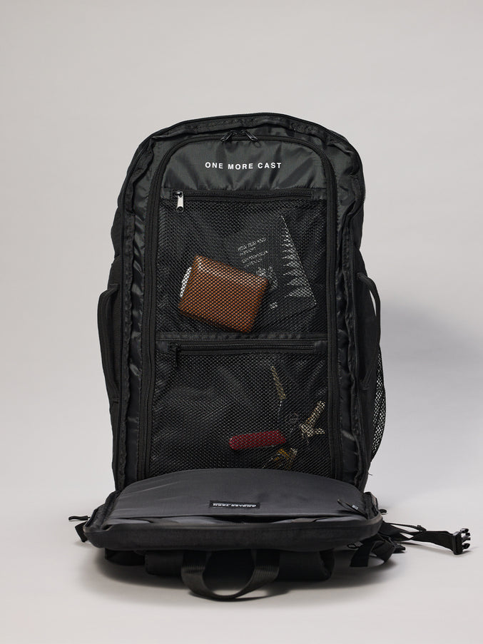 JUST ANOTHER FISHERMAN SEAFARER TRAVEL BACKPACK BLACK