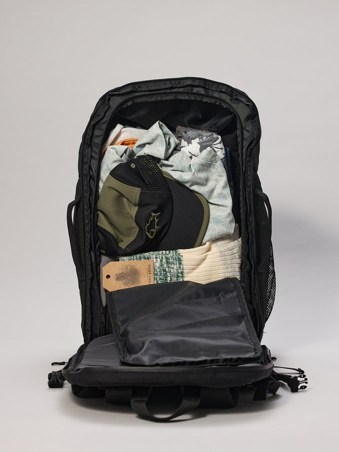 JUST ANOTHER FISHERMAN SEAFARER TRAVEL BACKPACK BLACK
