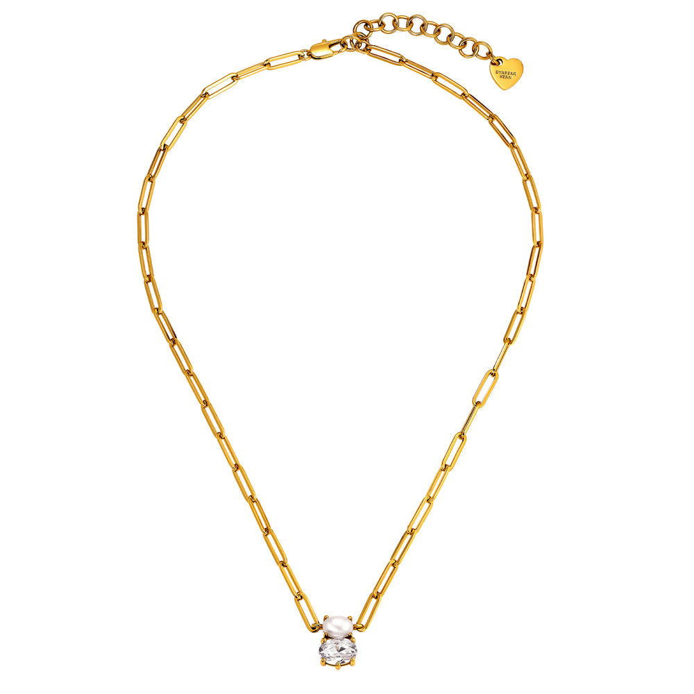 DYRBERG/KERN SERAFINE SG CRYSTAL WHITE PEARL NECKLACE