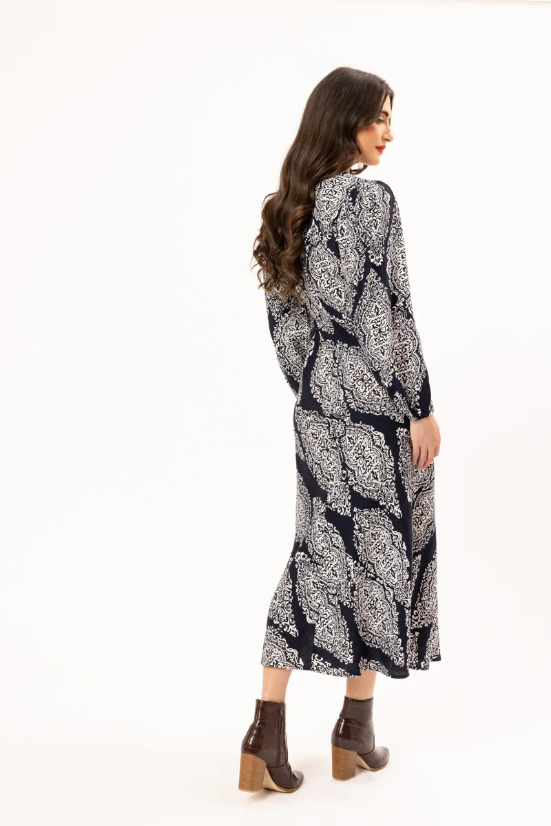 SEEKING LOLA ELEGANT DRESS - NAVY WHISPER