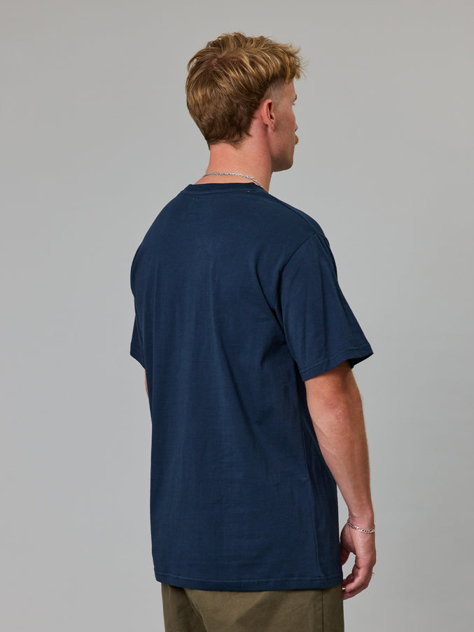 JUST ANOTHER FISHERMAN STAMP SEA TEE NAVY