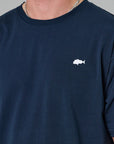 JUST ANOTHER FISHERMAN STAMP SEA TEE - NAVY
