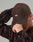 JUST ANOTHER FISHERMAN STAMP TILLER WAX CAP BROWN