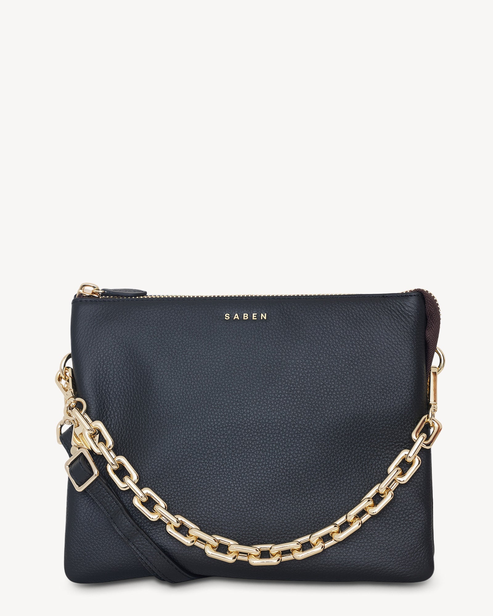 SABEN MATILDA CROSSBODY + CHUNKY CHAIN - BLACK
