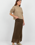 STORIES BE TOLD SAHARA LUXE LINEN BLEND BIAS MAXI SKIRT