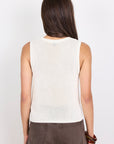 AMONG THE BRAVE SALUTE RELAXED SLEEVELESS KNIT TOP