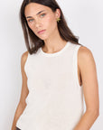 AMONG THE BRAVE SALUTE RELAXED SLEEVELESS KNIT TOP