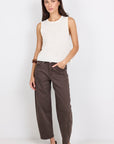 AMONG THE BRAVE SALUTE RELAXED SLEEVELESS KNIT TOP