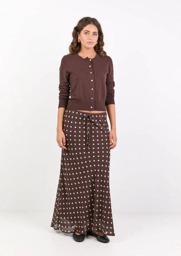 AMONG THE BRAVE RALLY TIE WAIST MAXI SKIRT