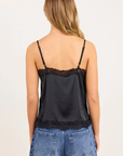 STORIES BE TOLD NOCTURNE SATIN LACE TRIM CAMI
