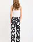 STORIES BE TOLD BENEFICIAL FLORAL FLAT FRONT ELASTIC BACK PANTS