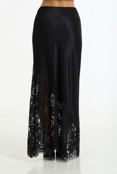BLAK SOFTLY SPOKEN SKIRT