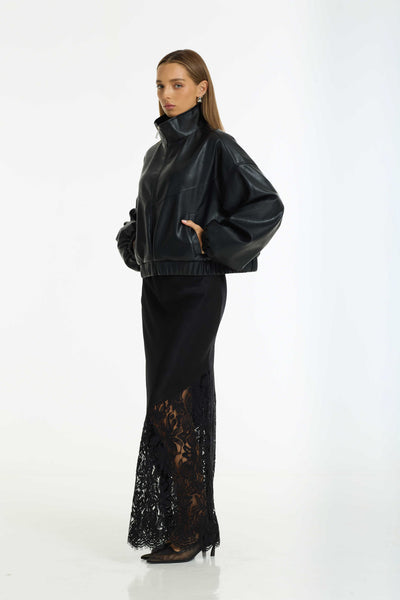 BLAK SOFTLY SPOKEN SKIRT