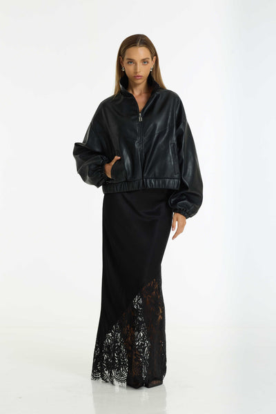 BLAK SOFTLY SPOKEN SKIRT