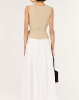 STAPLE THE LABEL MARINE KNIT WRAP TOP