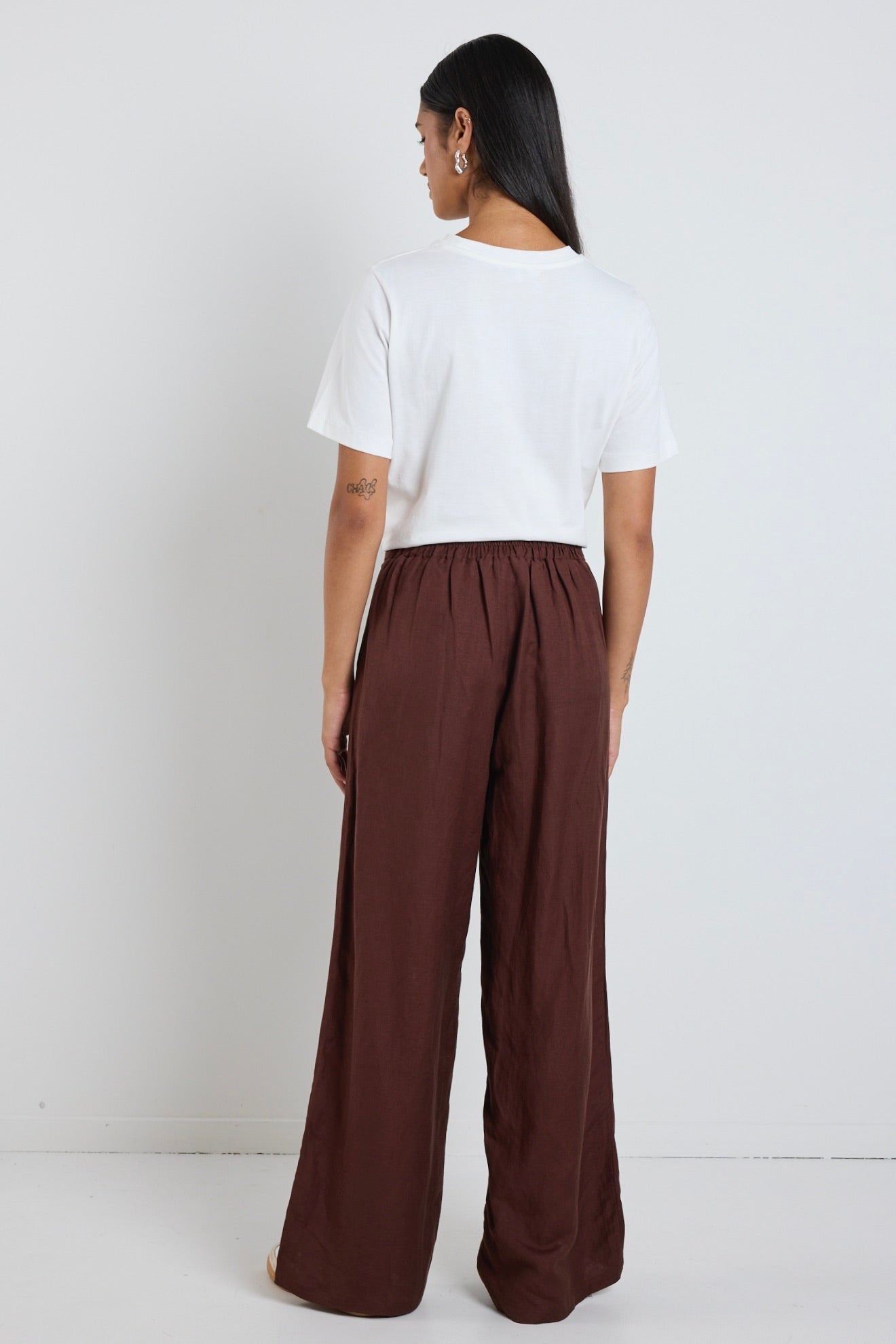 AMONG THE BRAVE GUARDIAN LINEN VISCOSE ELASTIC BACK PANTS