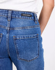 AMONG THE BRAVE ZOEY PETITE HIGH RISE WIDE LEG POCKET JEAN