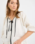 REUNION SUBLIMINAL LINEN TOP