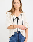 REUNION SUBLIMINAL LINEN TOP