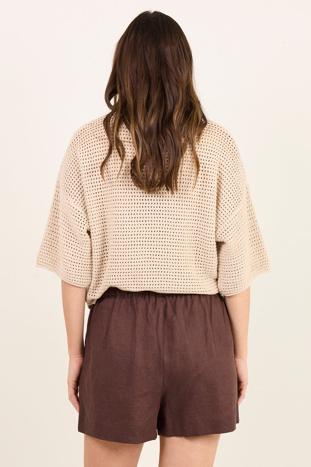 RE:UNION LIFESTYLE LINEN TIE WAIST SHORTS