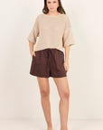 RE:UNION SUNRISE SHORT SLEEVE CROCHET KNIT TOP