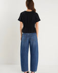 AMONG THE BRAVE SVELTE SHIRRED DETAIL SS TEE