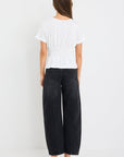 AMONG THE BRAVE SVELTE SHIRRED DETAIL SS TEE