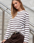 RE:UNION TETHER STRIPE LS BOXY TEE