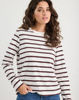RE:UNION TETHER STRIPE LS BOXY TEE