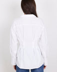 STORIES BE TOLD TIME KEEPER COTTON POPLIN CORSET DETAIL WAIST SHIRT