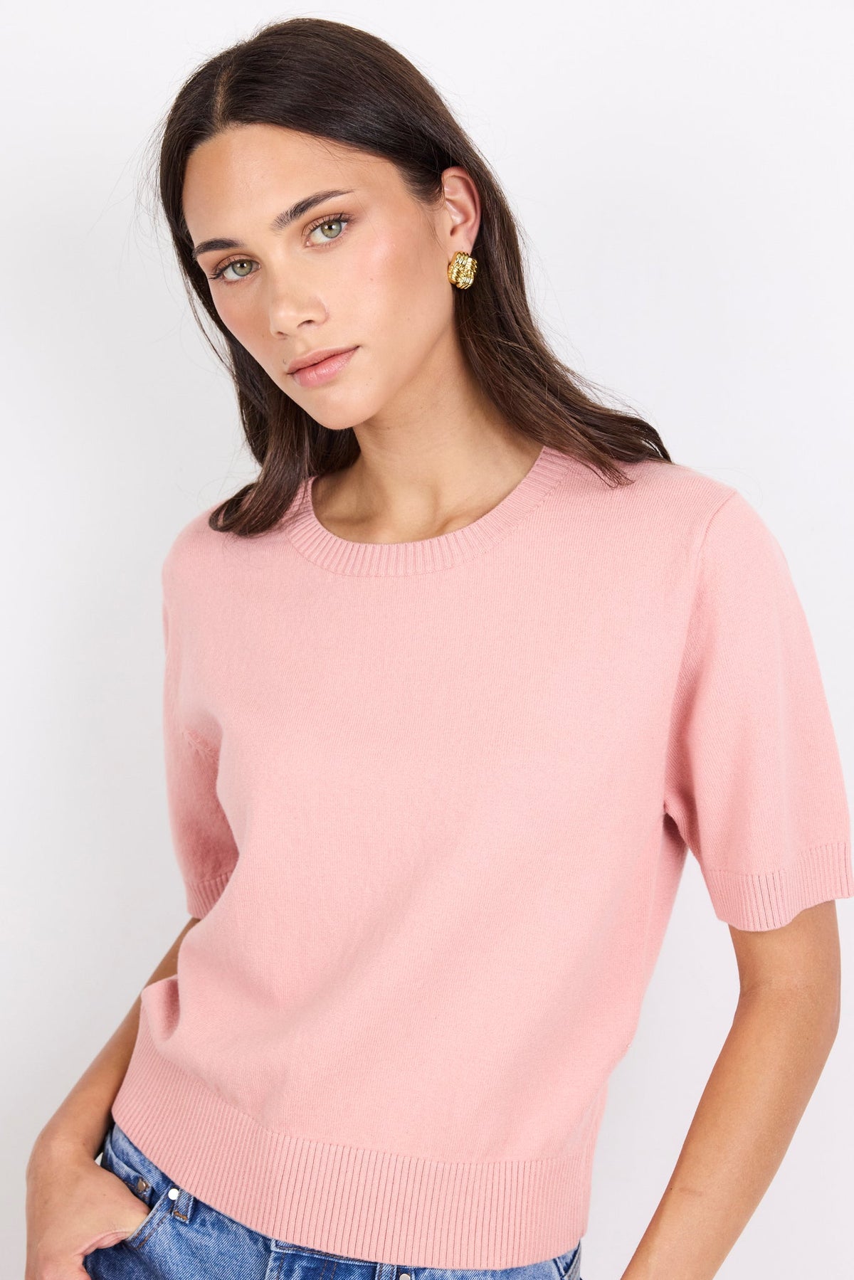 IVY + JACK TOPIC CASHMERE BLEND SOFT KNIT TEE