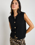 STORIES BE TOLD TRAIT SOFT KNIT CREWNECK VEST TOP
