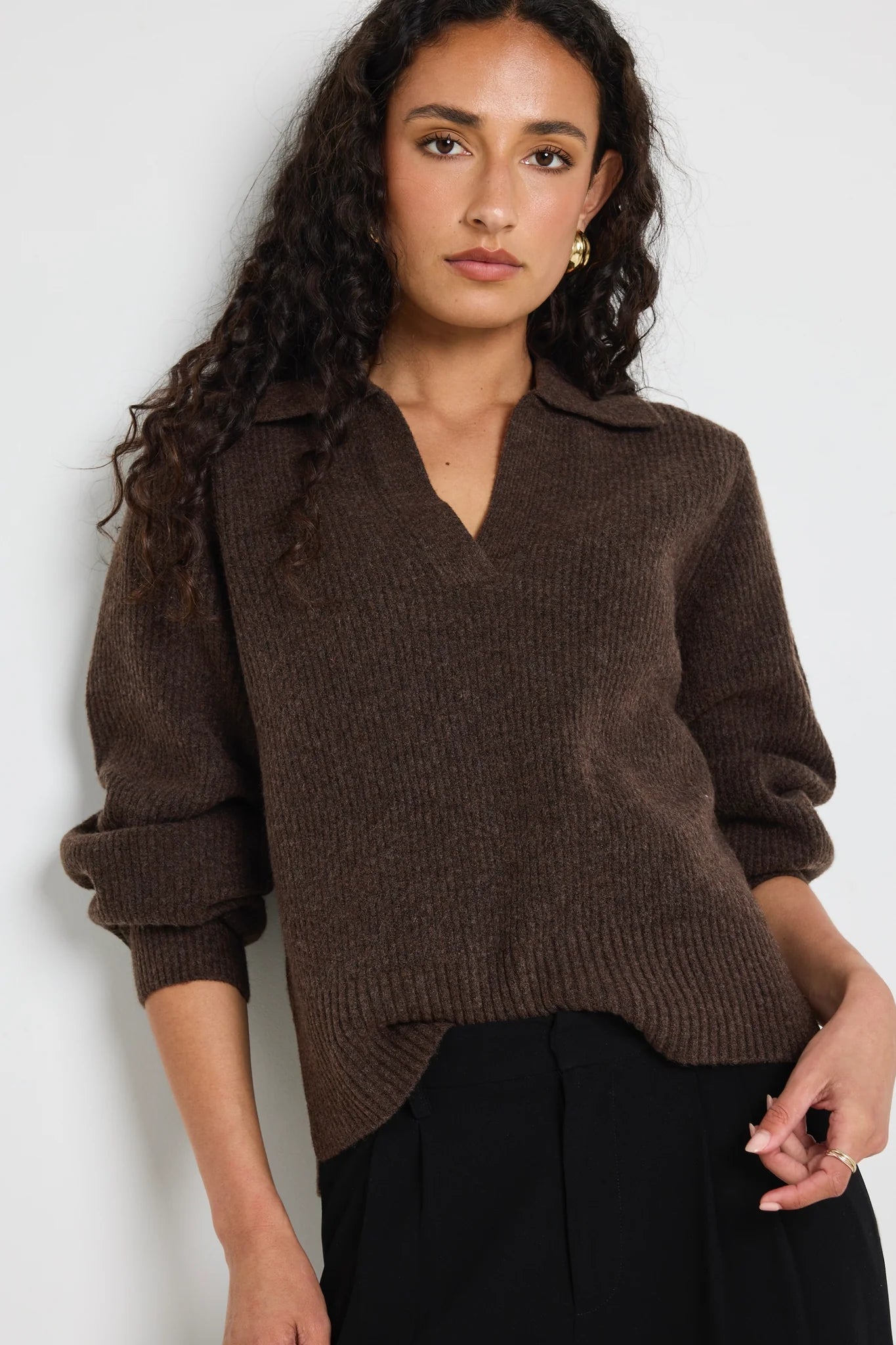 AMONG THE BRAVE TRUTH COLLAR CHUNKY KNIT COLLAR
