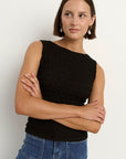AMONG THE BRAVE UNTAMED LACE SLEEVELESS BOATNECK TOP