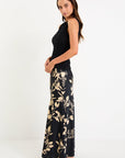 STORIES BE TOLD PRODIGY FLORAL SATIN BIAS CUT MAXI SKIRT