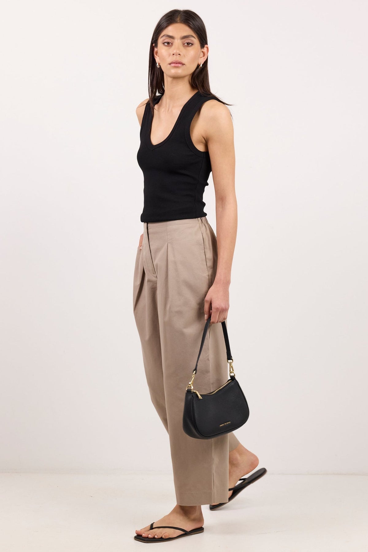STORIES BE TOLD MANIFESTO FRONT PLEAT BARREL LEG PANTS