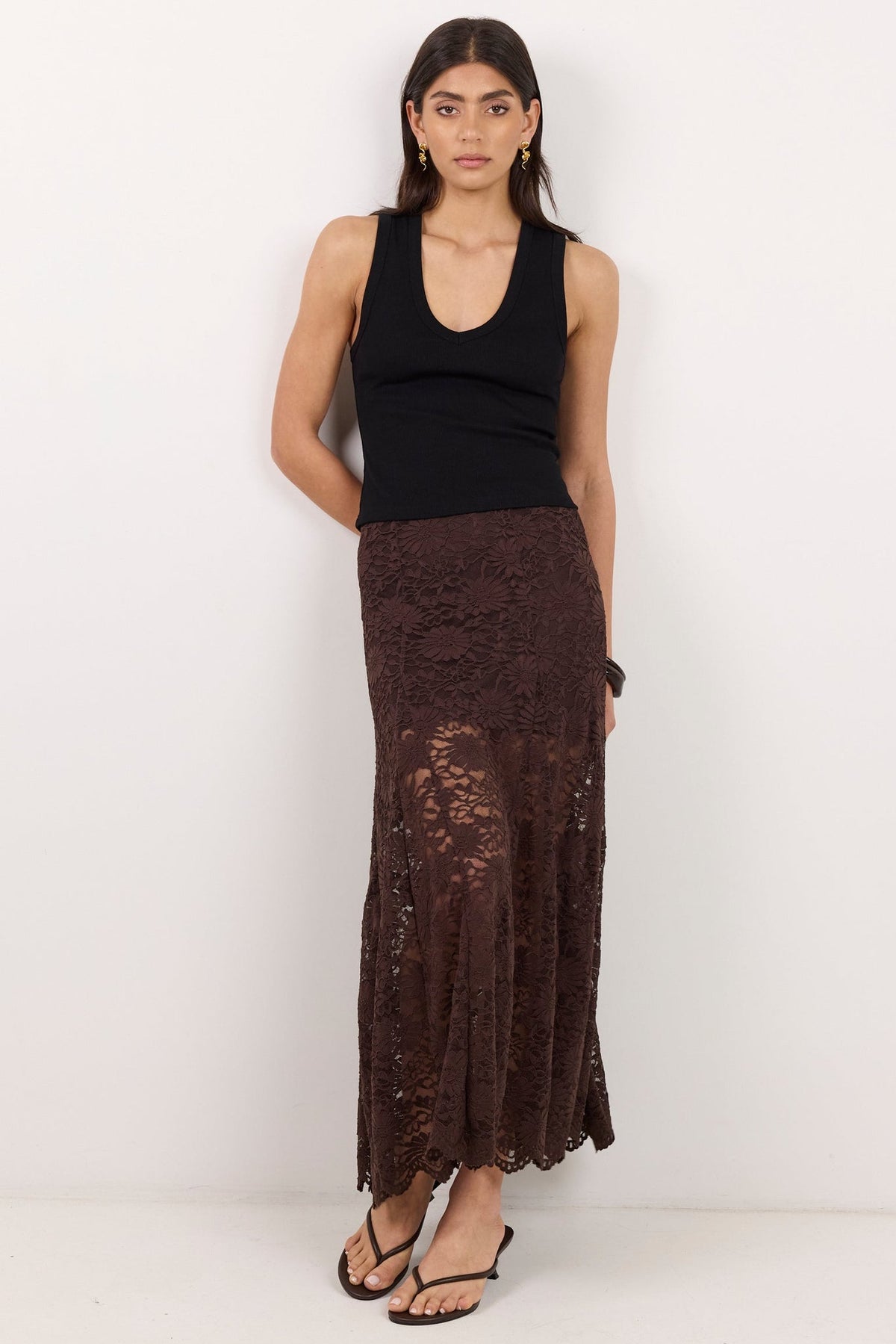 GEORGIA ZOE MORAL LACE MAXI SKIRT