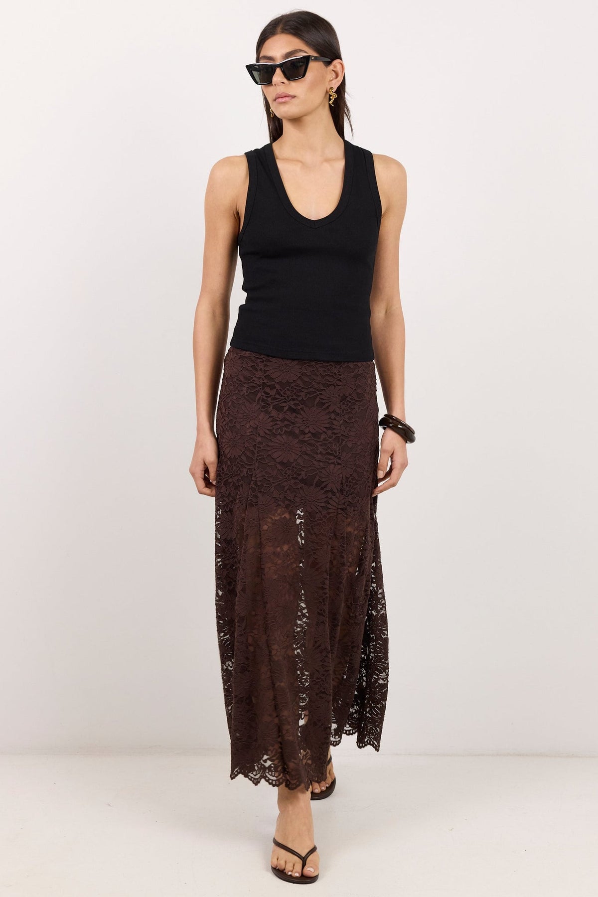 GEORGIA ZOE MORAL LACE MAXI SKIRT