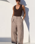 STORIES BE TOLD MANIFESTO FRONT PLEAT BARREL LEG PANTS