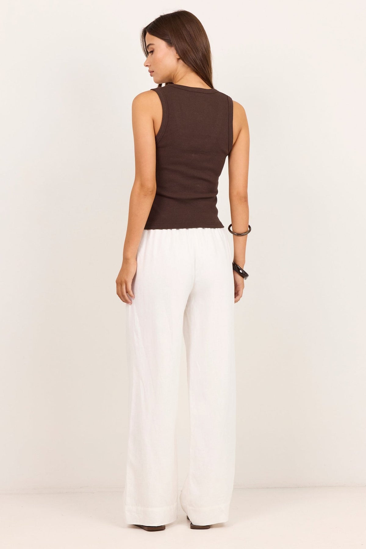 REUNION WELLNESS LINEN PULL ON WIDE LEG PANTS