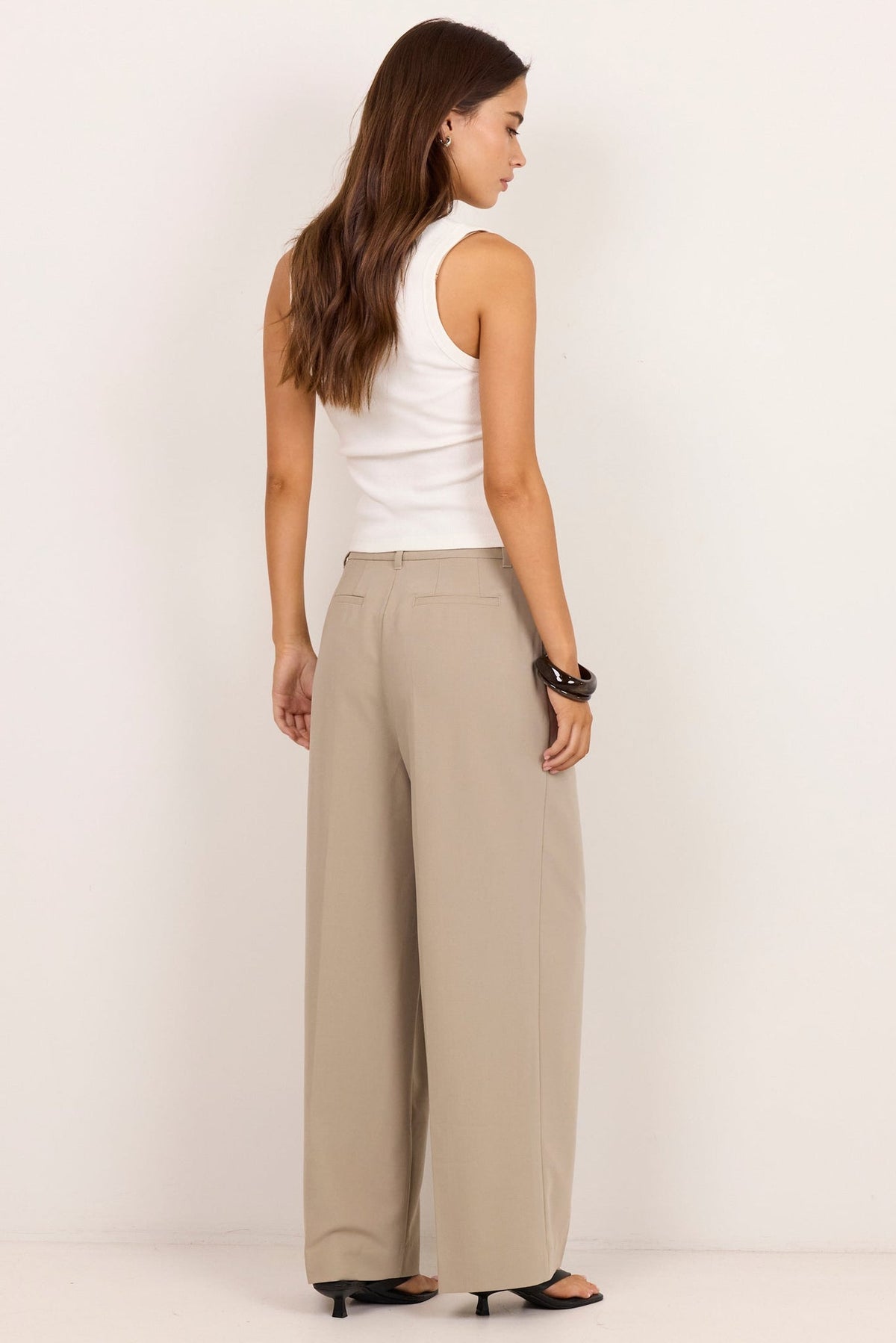 AMONG THE BRAVE CONQUERED RELAXED ADJUSTABLE WAIST WIDE LEG PANTS