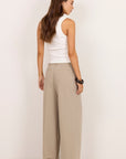 AMONG THE BRAVE CONQUERED RELAXED ADJUSTABLE WAIST WIDE LEG PANTS