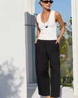 STORIES BE TOLD MANIFESTO FRONT PLEAT BARREL LEG PANTS