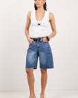 AMONG THE BRAVE ACADEMY DENIM BARREL SHORTS
