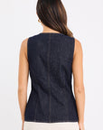 STORIES BE TOLD VIEW INDIGO DENIM SQUARE NECK VEST