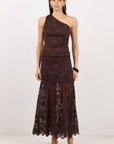 GEORGIA ZOE VIRTUE LACE ONE SHOULDER TOP