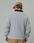 JUST ANOTHER FISHERMAN WAFFLE SEAWAY POLO - GREY MARLE