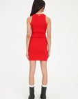 HUFFER ROGUED RIB MINI DRESS