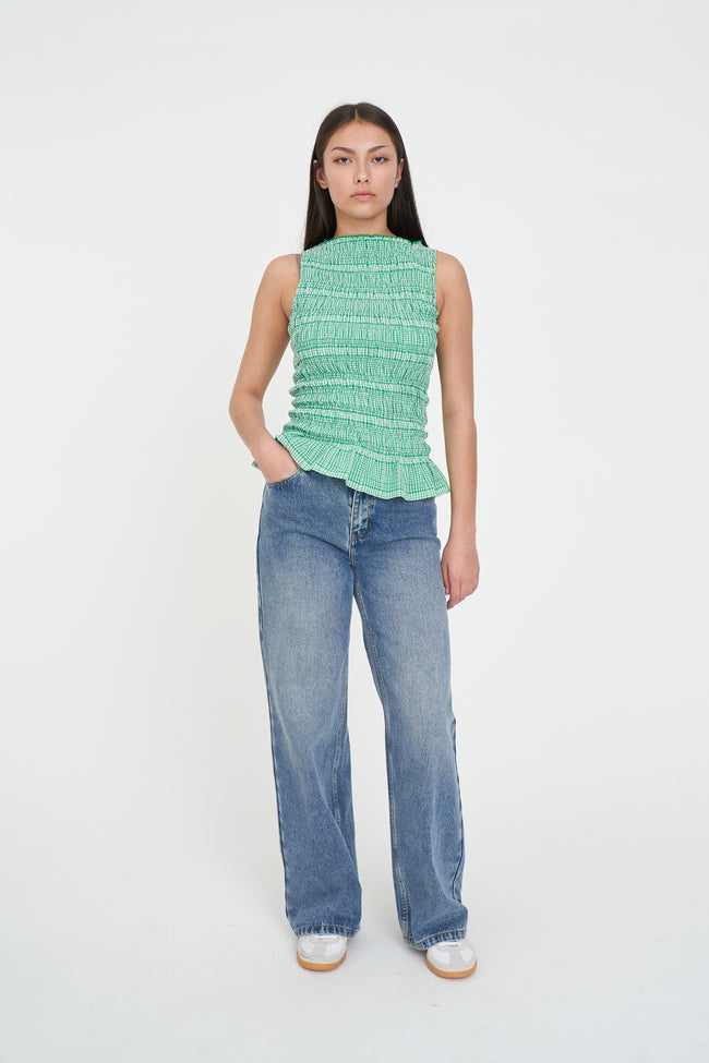 HUFFER GIGI SHIRRED TOP
